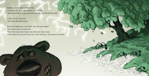 A picture of Reg the bear coping and managing big worries.